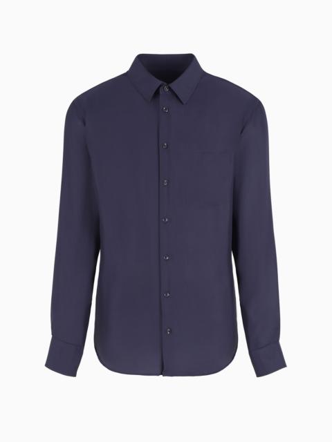 GIORGIO ARMANI Slim-fit, silk-twill shirt