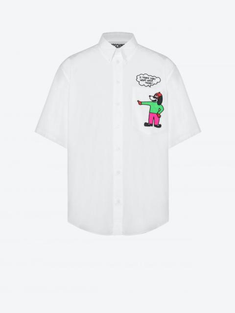 Moschino MOSCHINO COMICS CHARACTERS POPLIN SHIRT
