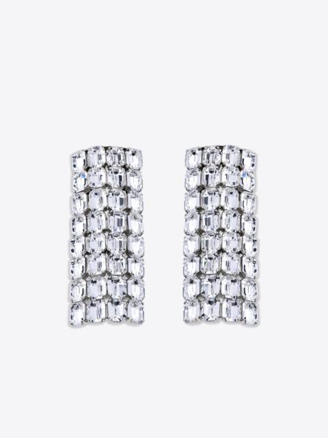 AREA LONG CRYSTAL PAVE EARRINGS
