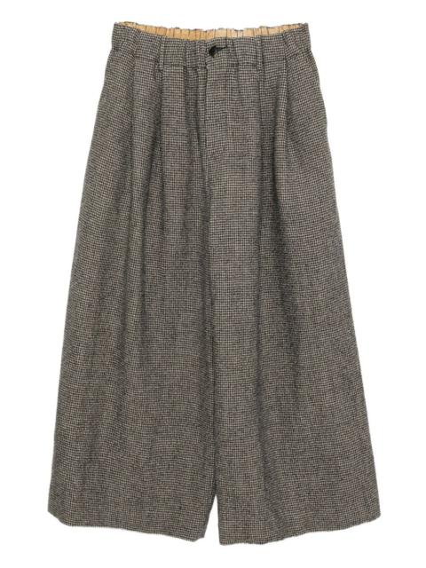 UMA WANG houndstooth-pattern trousers
