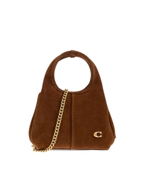 COACH chain leather tote bag