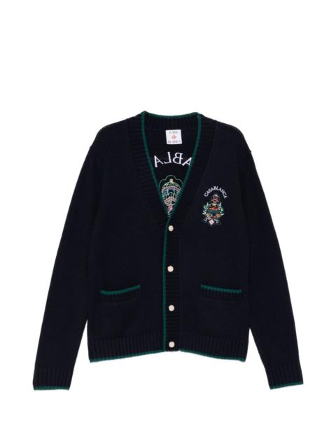 CASABLANCA logo-embroidered cardigan