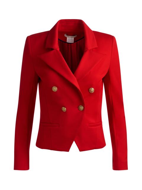 Alice + Olivia SABLE DOUBLE BREASTED CROPPED BLAZER