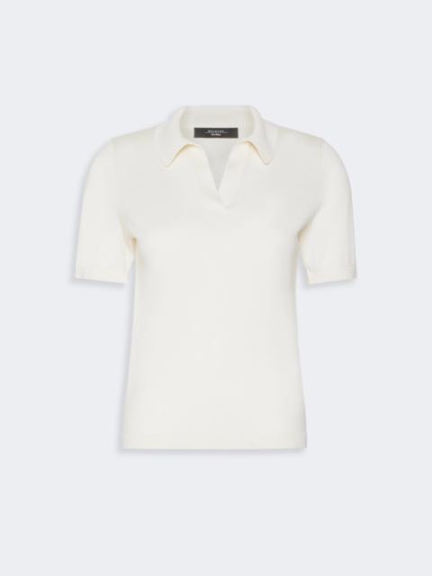 WEEKEND Max Mara RONCOLO Silk and cotton yarn sweater - ECRU