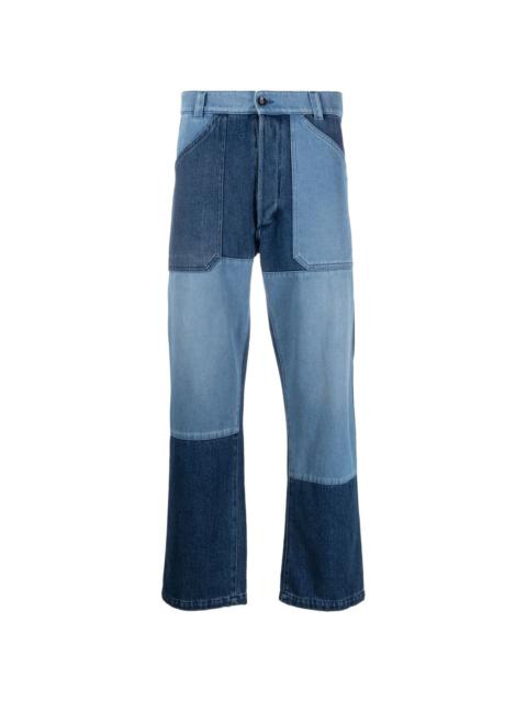 Etro patchwork straight-leg jeans
