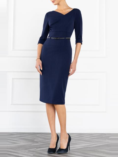 Black Halo Classic 3/4 Sleeve Jackie O Sheath Dress