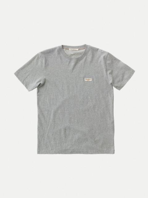 Nudie Jeans Daniel Logo Tee Greymelange
