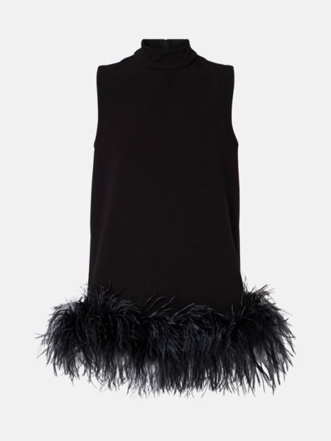 Max Mara Feather-trimmed top