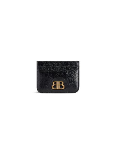 BALENCIAGA Women's Monaco Card Holder  in Black