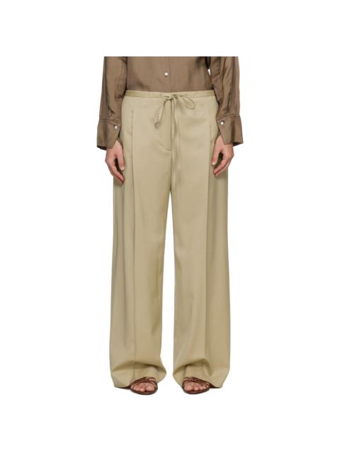 RÓHE Beige Relaxed Drawstring Trousers