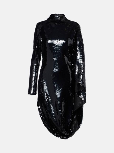 Stella McCartney Draped sequined minidress