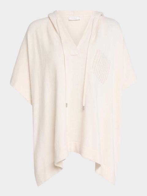 PESERICO Hooded Chain-Trim Knit Sweater