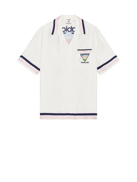 CASABLANCA Cuban Collar Short Sleeve Shirt
