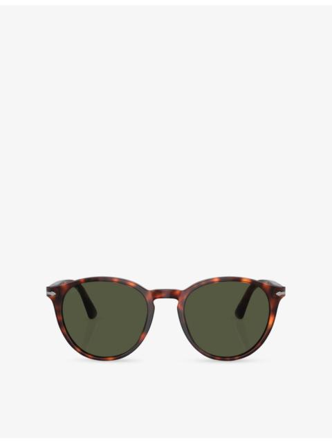 Persol PO3152S Round-Frame Acetate Sunglasses