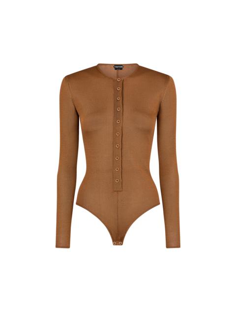 LONG SLEEVE HENLEY KNIT BODYSUIT