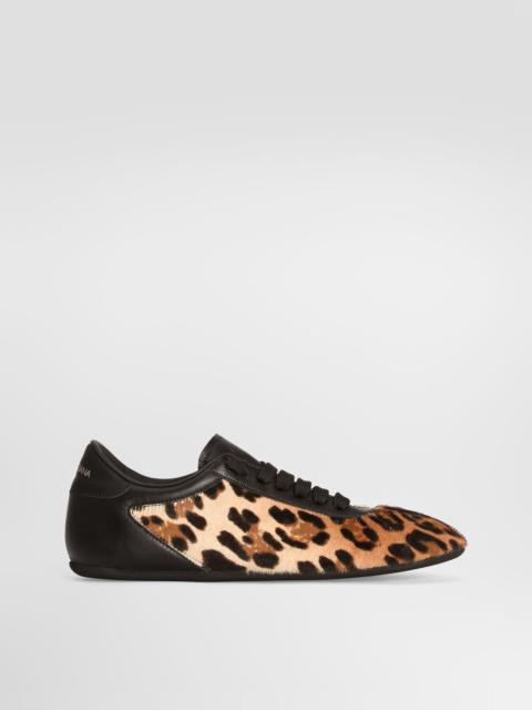 Dolce & Gabbana Leo pony hair soft ballet sneakers