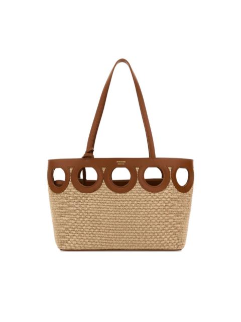 open-top cut-out tote bag
