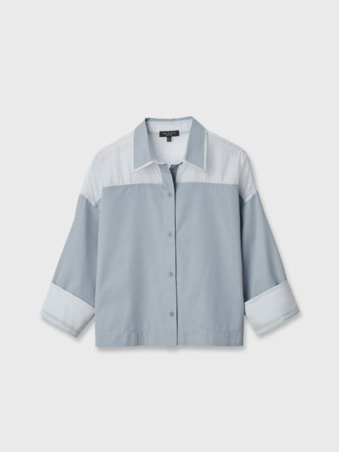 rag & bone Elly Poplin-Organza Shirt