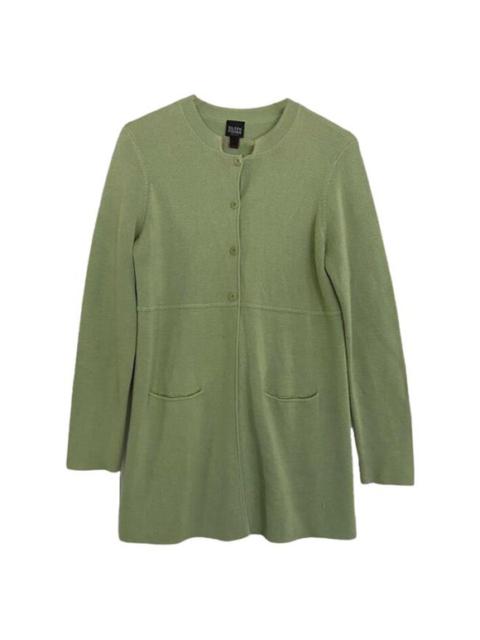 Eileen Fisher Stand high quality Collar Jacket Sweater Cardigan Button Front Sea Green M