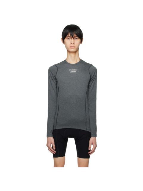 PAS NORMAL STUDIOS® Gray Base Layer Long Sleeve T-Shirt