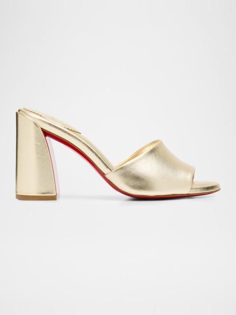Christian Louboutin 85mm Jane Metallic Nappa Leather Mules