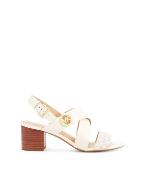 MICHAEL KORS Vera logo-plaque leather sandals