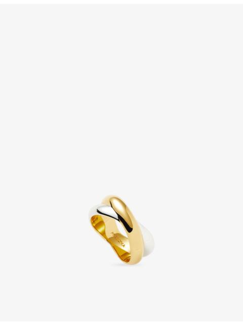 MISSOMA Lucy Williams x Missoma Chunky Entwine 18ct Gold and Silver-Plated Brass Ring