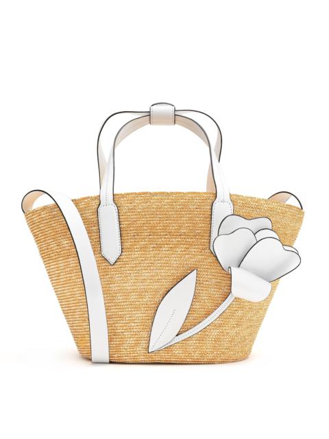 Oscar de la Renta SMALL TULIP RAFFIA TOTE