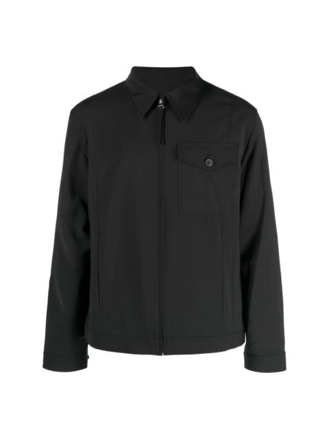 Helmut Lang zip-up tailored shirt jacket