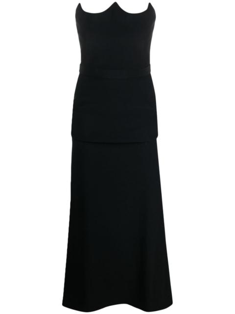 Peak Corset crepe dress