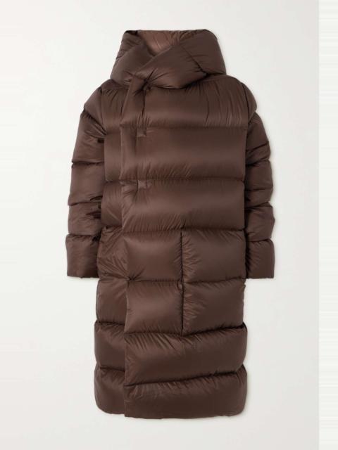 Rick Owens Hooded quilted shell down coat