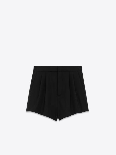 SAINT LAURENT tuxedo shorts in saint laurent grain de poudre