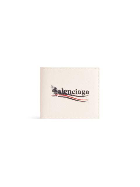 BALENCIAGA Men's Cash Square Folded Wallet in Light Beige