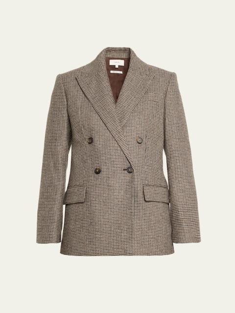 Vince Houndstooth Double-Breasted Blazer