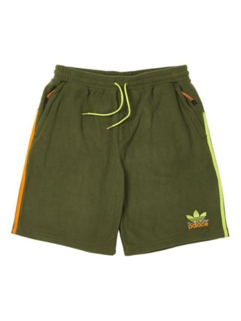 adidas Men's adidas originals x PALACE Crossover SS22 Stripe Logo Straight Shorts Green HM9194