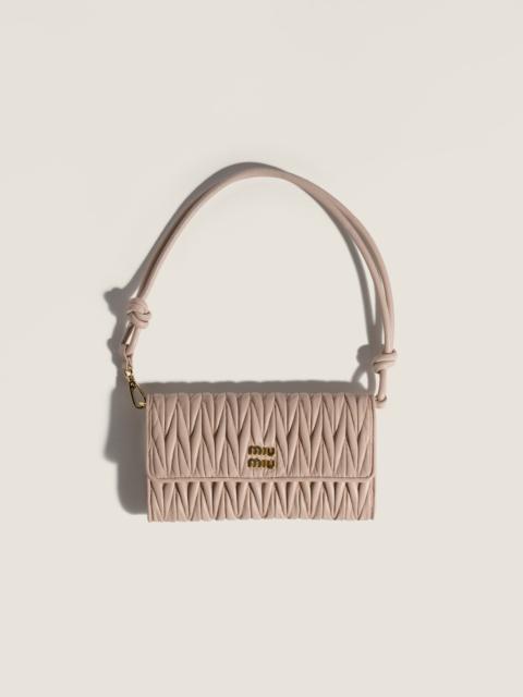 Miu Miu Matelassé nappa leather wallet