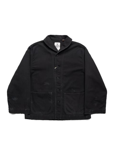FULLCOUNT USN Shawl Collar Herringbone Coverall - VE Black