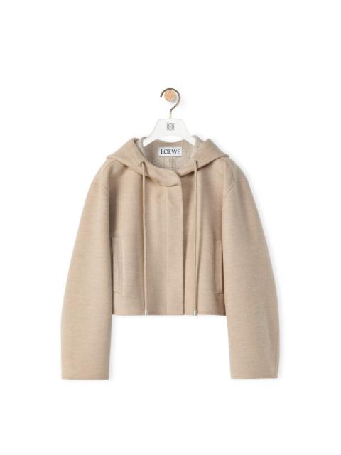 Loewe Anagram jacquard hooded jacket in wool
