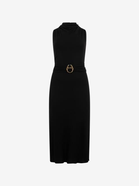 Roberto Cavalli Midi Dress with Snake Detail