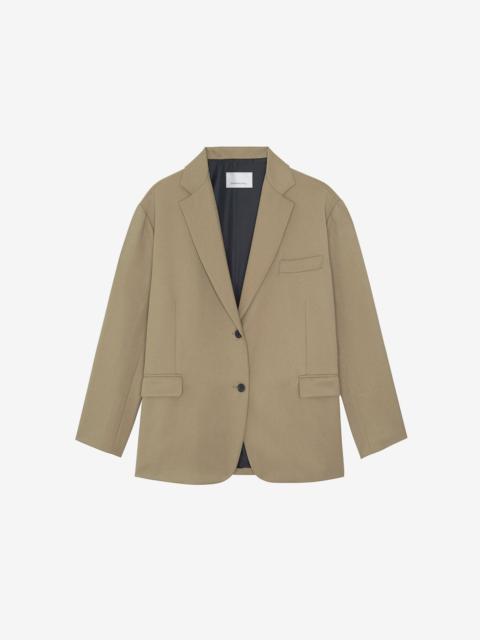 The Frankie Shop Frankie Oversized Boyfriend Blazer - Desert Taupe