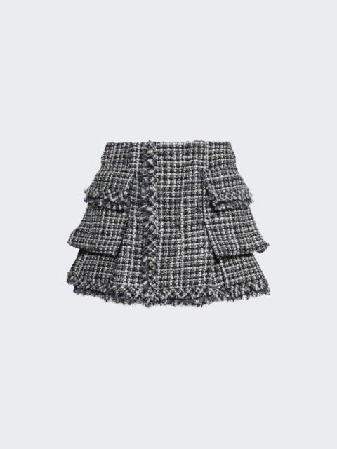 sacai Tweed Shorts Off-white And Bleu
