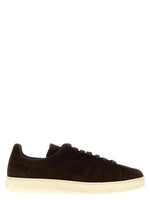 TOM FORD Logo Suede Sneakers Multicolor