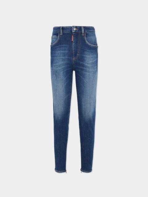 DSQUARED2 MEDIUM EASY WASH HIGH WAIST TWIGGY JEANS