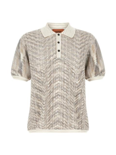 Missoni 'Zig-Zag' Knit Polo Shirt