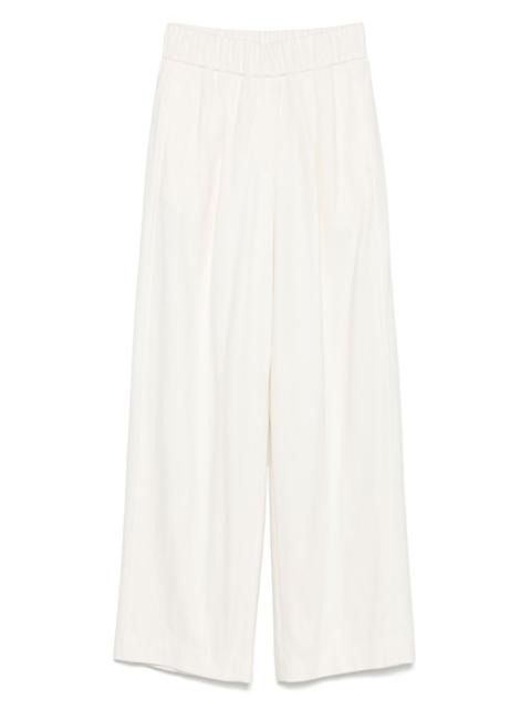 PESERICO pleated wide-leg trousers