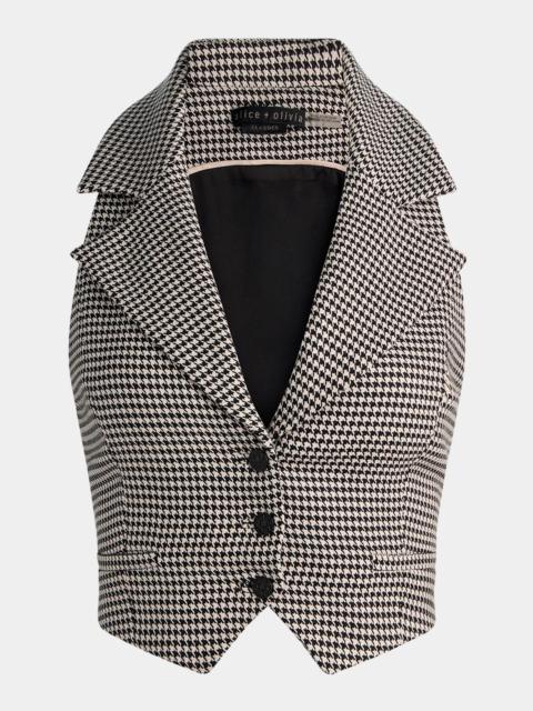 Alice + Olivia Donna Houndstooth Vest