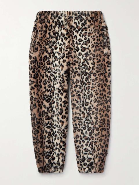 WACKO MARIA Tapered Leopard-Print Faux Fur Sweatpants