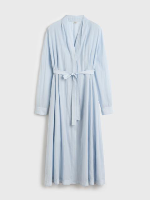 TOTEME Belted cotton voile dress sky