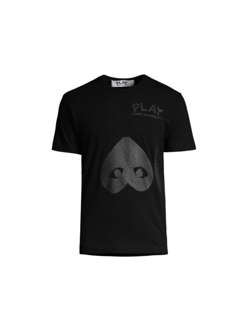 Comme des Garçons PLAY 로고 인쇄 면 T 셔츠