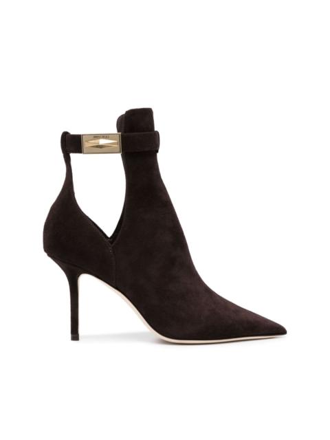 JIMMY CHOO Nell 85 suede ankle boots
